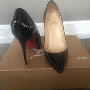 Christian Louboutin Black Decollete Patent Leather